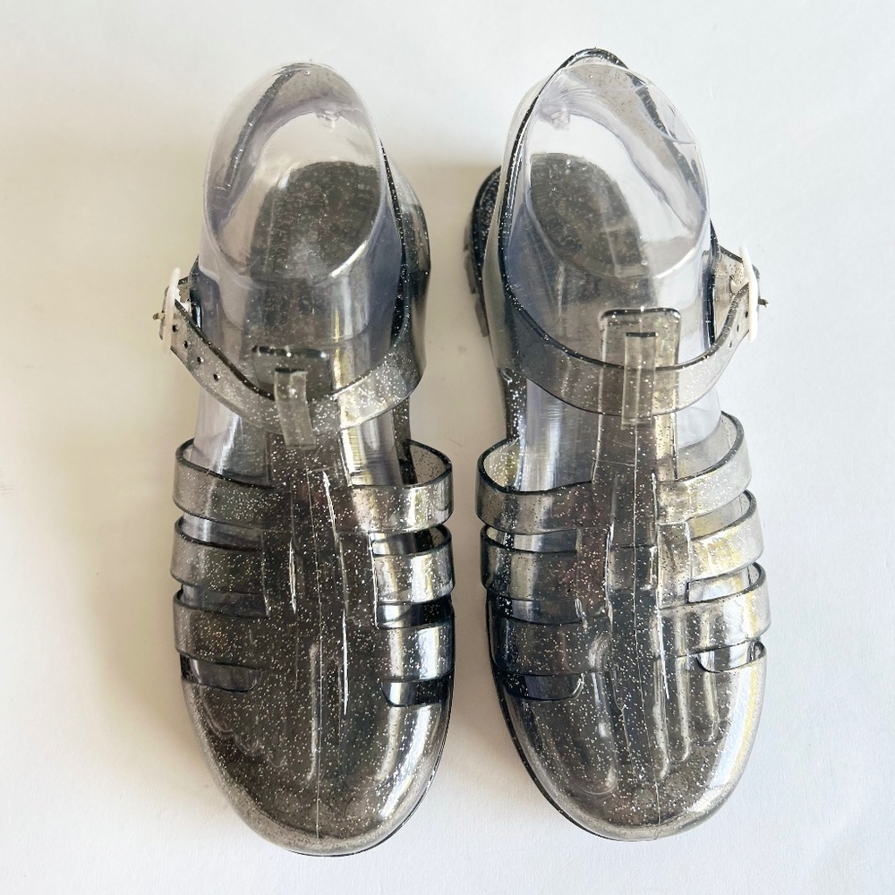 Unbranded Transparent Silver Jelly Ankle Strap Sandals size 6 - Picture 4 of 14